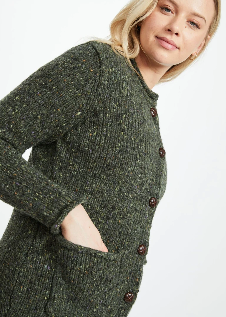 Avondale Tweed Cardigan, Aran Woollen Mills