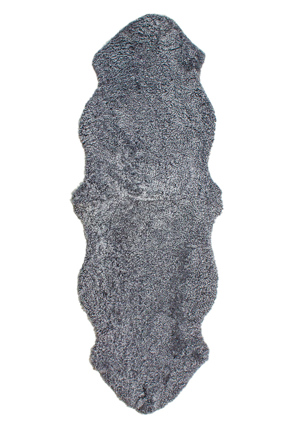 Curly Lamm-Doppelfell "saphir"