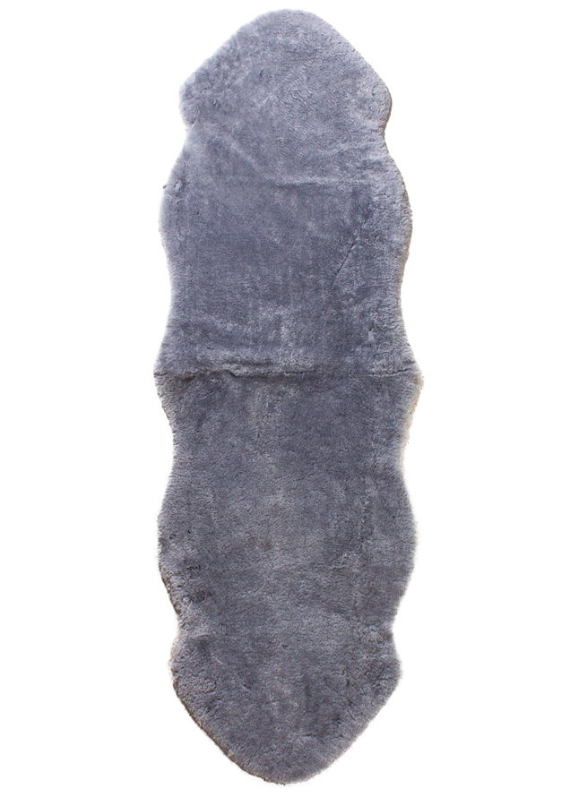 Echtes Lamm-Doppelfell geschoren, silber