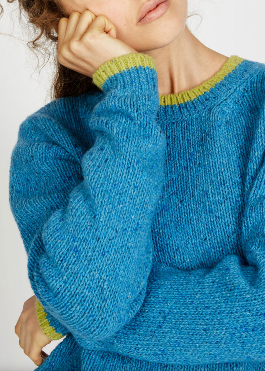 Slaney Crew Neck Sweater von Irlandseye®, Forget Me Not Blue